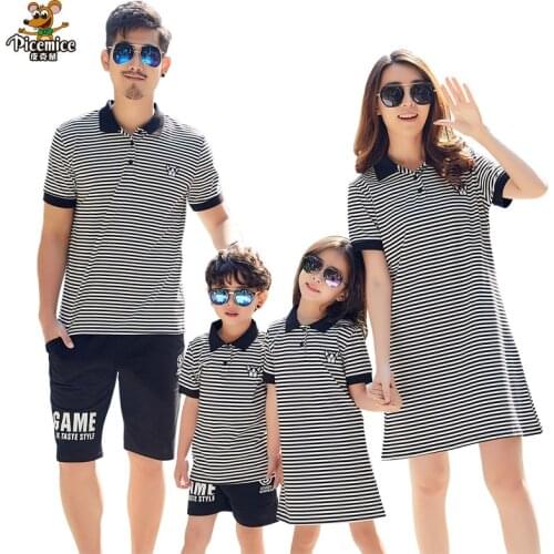 Family Look Girl and Mother Dresses 2021 Summer Style Boy Girl T-Shirts Short Pants For Father Son Family Matching Outfits