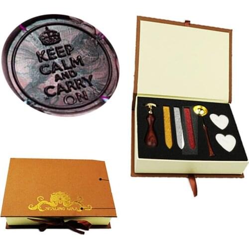 Keep Calm and Carry On Wax Seal Stamp Set Vintage Classical Wax Stamp Kit for Cards Envelopes, Invitations, Wine Packages