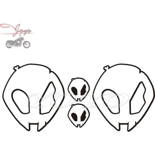 Free Shipping S1000RR Alien Heads Decals Stickers for Helmet Motorcycle Fairing