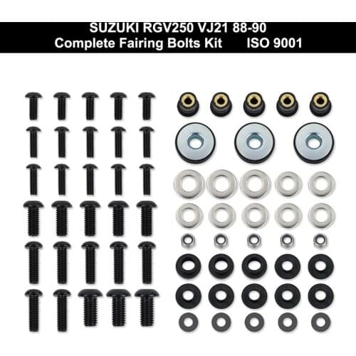 Fit For Suzuki RGV 250 VJ21 1988 1989 1990 Complete Full Fairing Bolts Kit Clips Nuts Stainless Steel RGV250 VJ 21