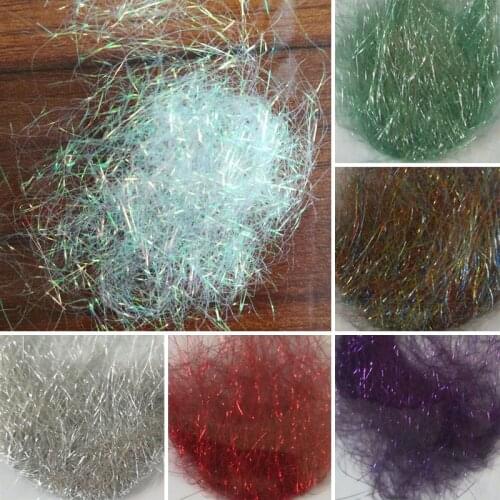 Synthetic Fibre with Sparkels Woolen Yarn Synthetic Sparkle Dubbing Spinning Fiber ICE DUB Sparkle Crystal Living Fiber