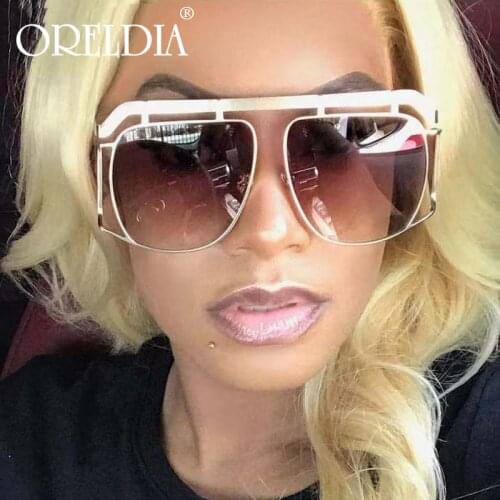 Vintage Oversized Sunglasses Women Metal Square Sun Glasses For Men Female Steam Punk Shade Eyeglasses Eyewear Gafas de sol