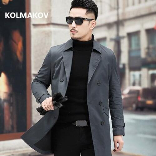 2019 new Mens Casual trench Coat double breasted Windbreakers Male Business Jackets men high quality coat full size M- 3XL