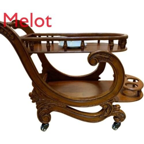 Villa American Solid Wood Dining Car Trolley Small Household Tea Weagon Solid Wood Mobile European Restaurant Drinks Food