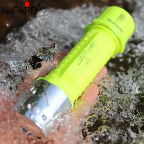 YUPARD XM-L2 LED video Diving Waterproof Underwater Flashlight diver Lamp Torch 3 Mode T6 LED 18650/AAA yellow light fill light