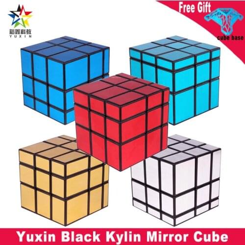 Yuxin Black Kylin 3x3x3 Mirror Magic Cube Professional 3x3 Speed Cube Education Toys For Children cubo magico Mirror