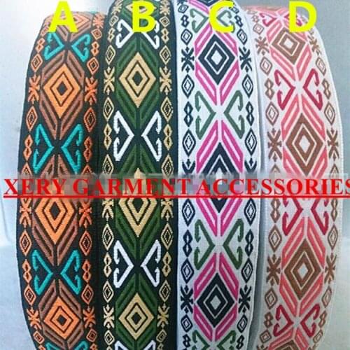 40mm nations style jacquard webbing, American native style,guitar strap ribbon,bag accessories webbing,shoes webbing