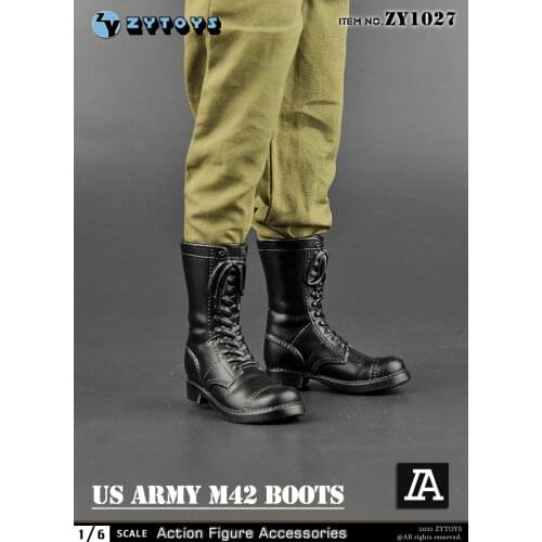 ZYTOYS For Sale Model 1/6 World War II USA 101st Division Army M42 Paratrooper Battlefield Shoes Boots For Mostly Doll Action