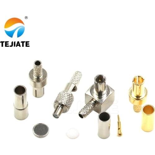 1PCS TS9-J/K/JW-1.5 Straight/Bent Header Crimping Antenna Connector RG316/RG174 Adapter Gold Plated