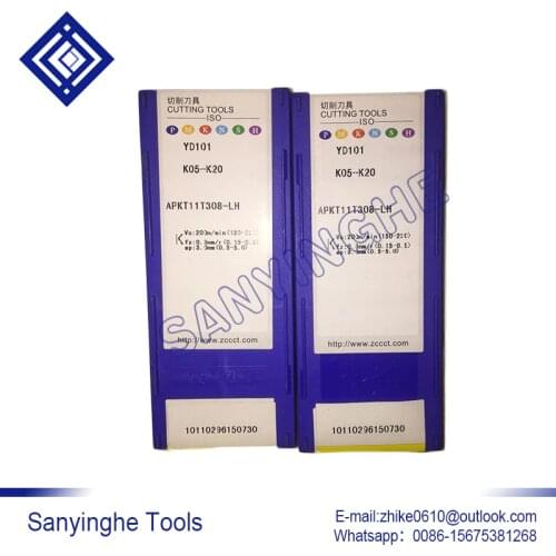 10pcs/lots APKT11T308-LH YD101 CNC Carbide Turning Inserts CNC Blade Lathe Turning Tool