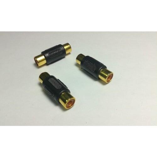 100pcs GOLD RCA Phono Coupler Female to Female Audio Video Connector