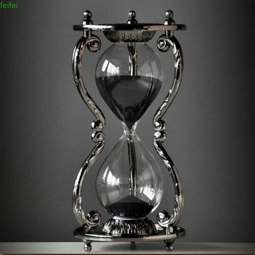 12 Constellations Zodiac BLACK SAND Fixed Sand Glass Sand Timer Clock Hourglass Home Office Decoration Tableware Gift