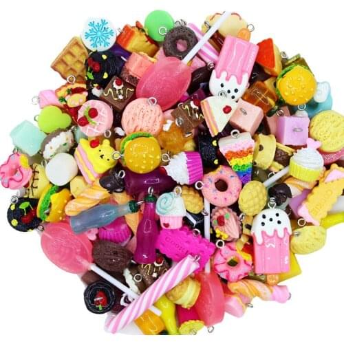 20/50/10 Pcs Mixed Resin Candy Embellishments Flatback Cabochon Scrapbook Diy Craft Accessories Simulation pastry Decor