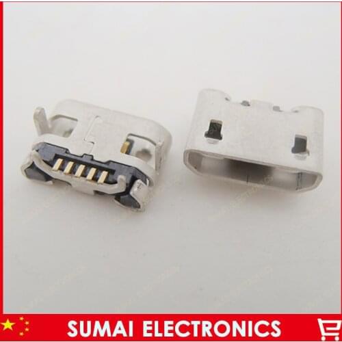 300pcs Micro 5p USB Jack Type B Female socket SMD soldering jack Two fixed foot Free shipping