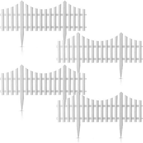 4PCS Newly Plastic Garden Fence European Style For Courtyard Indoor or Outdoor Garden Fence Garden Wedding Decor