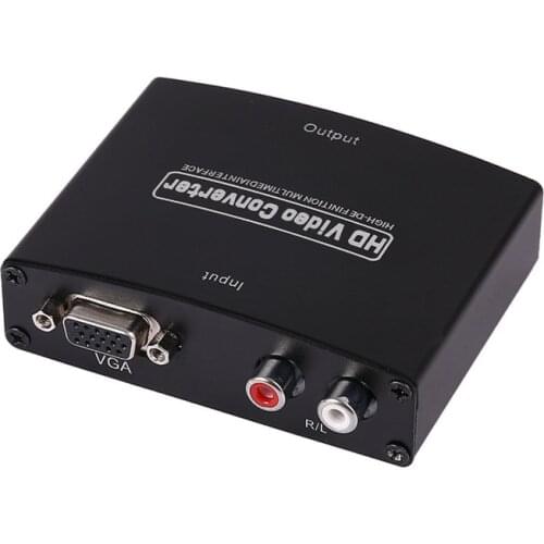 VGA to HDMI Audio Video Adapter Converter Box VGA+R/L to HDMI With Audio 1080P for HDTV Projector Monitor PS3