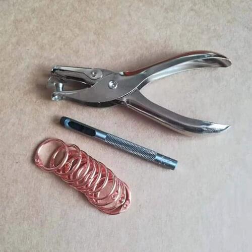 Sketchbook Drawing Book DIY Tools Suit,Hole Puncher+Kraft Cards+Dulling tool+Buckles,A4 Set