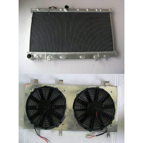 52mm Aluminum Radiator & Shroud & Fans for Subaru WRX STI GD GDA GDB 2001-2007 NEW 02 03 04 05 06 07