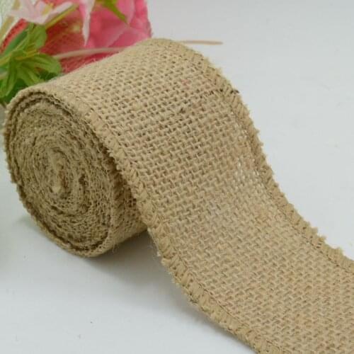 Free shipping 10cm*10M Natural Jute Burlap Ribbon rustic wedding decor wedding supplies decoration mariage decoracion vintage