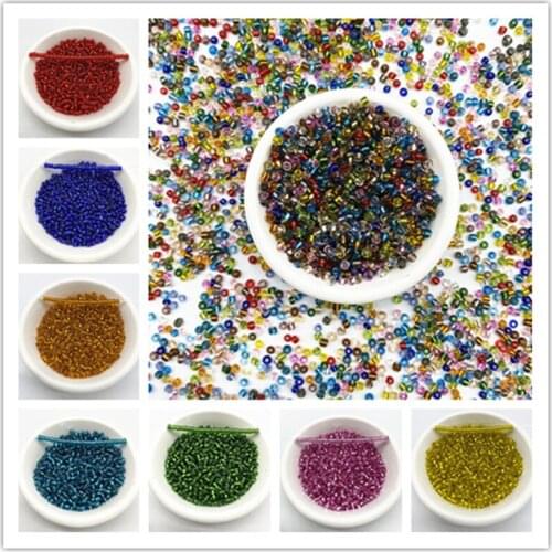 15g/lot 4mm Unreal Color Filled with Silver Rice Beads Charm Czech Glass Seed Beads for Jewelry Making DIY Bracelet Necklace