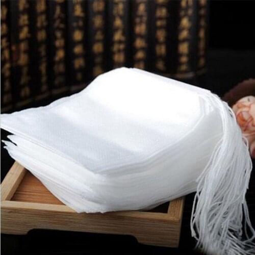 Tea Bags 100Pcs/Lot Empty Scented Drawstring Pouch Bag Seal Filter Cook Herb Spice Loose Coffee Pouches Tools