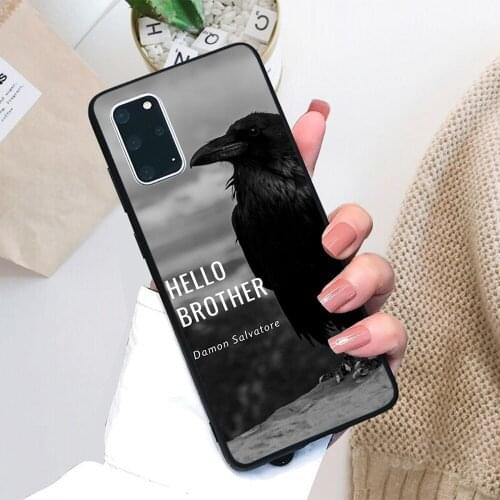 For Samsung Galaxy HELLO BROTHER' — Damon Salvatore Soft TPU Black Border Samsung Galaxy Case