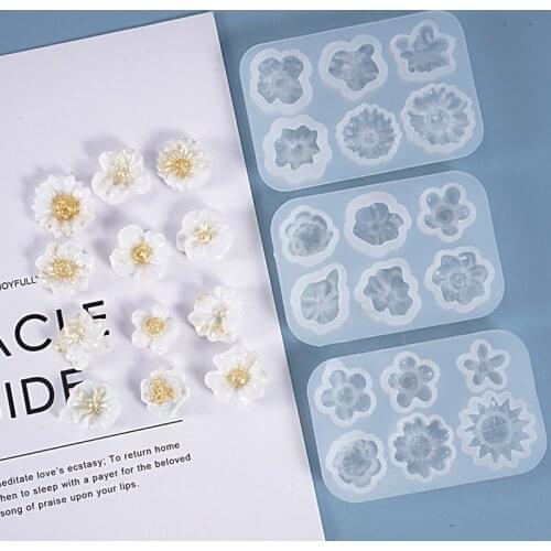 DIY Flower Epoxy Resin Mold Board Daisy Flower Crystal Silicone Resin Moulds Decoration Jewelry Making Components Craft