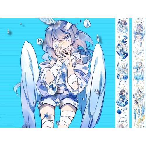 Diving in the Sea Girl with Deer Washi Tapes Bullet Journal Masking Tape Adhesive Tape DIY Scrapbooking Washi Stickers