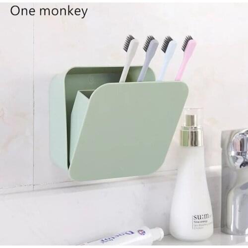 Storage Toothbrush Holder Cometices Storage Box Household wall Multi-purpose Mobile Phone Plug Holder Bathroom Accessories