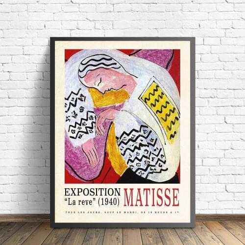 Matisse Poster Art Canvas Prints Painting Vintage Abstract Sleeping Girl Picture Wall Art For Modern Living Room Home Decor