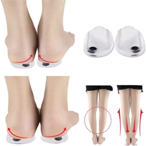 1 Pair Heel Pad Correction O-Shaped Legs X-Shaped Legs Inside Outside Unisex Breathable Soft Magnet Insoles Heightening Pads