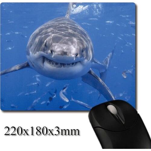 Mighty ocean predator Jaws close-up printed Heavy weaving anti-slip rubber pad office mouse pad Coaster Party favor gifts