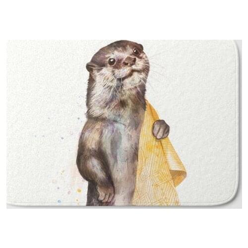 Bath/Kitchen Mat Animal Otter Doormat Non-Slip Indoor and Outdoor Door Mat Rug Home Decor Entrance Floor Mats