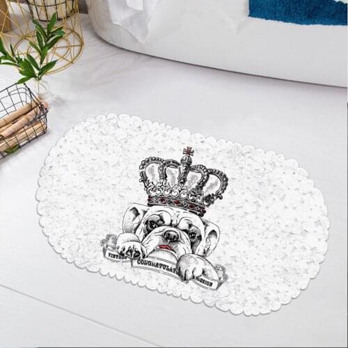 Bath Mats FreeShipping pvc shower bath mat Nonslip floor Crown dog mat anti-slip mat bathroom