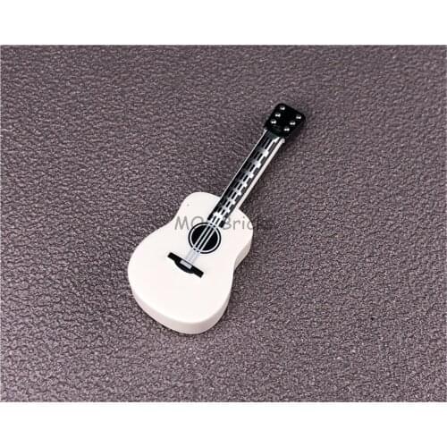 10pcs/lot MOC Bricks DIY Music Equipment toys White Guitar Educational building blocks bricks assemble toys gifts for kid