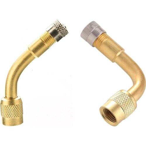 Car Motorcycle Tire Brass 45/90/135 Degree Inflatable Extension Rod Air Cap Auto Metal Lengthened Inflatable Tube