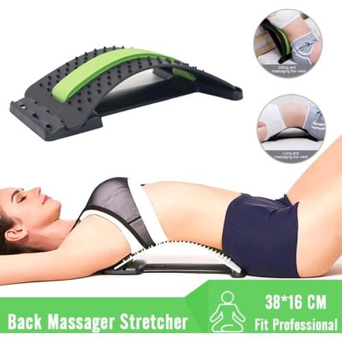 Mutifunctional Supine Board Back Massager Stretcher Gym Fitness Massage Equipment Relax Lumbar Support Spine Pain Chiropractic