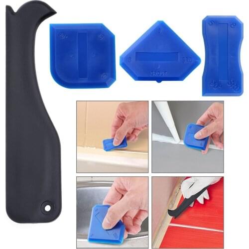 4pcs Set Sealant Spatula Caulking Tool Kit Scraper Joint Silicone Grout Remover B99