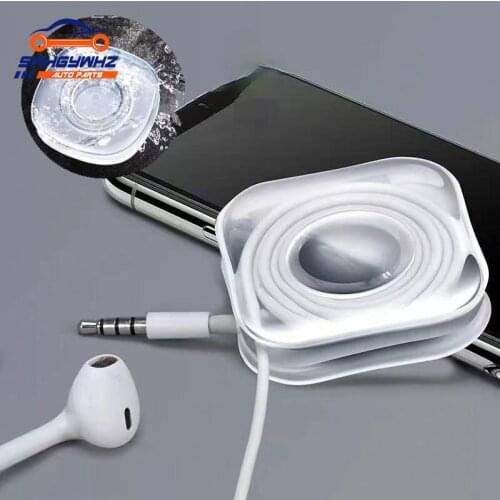 Nano Rubber Multi-Function Phone Holder For Wall Suction Car Phone Stand Cable Winder Strong Adsorption Gel Pad Desk Sticker