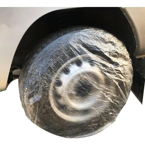 Car disposable tire plastic protective cover anti-dog Salah urine spray paint transparent bag hub universal cover 40