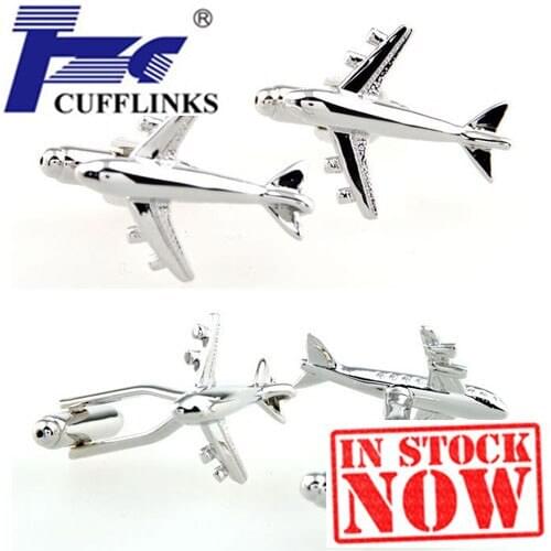 TZG10230 Plane Cufflink Cuff Link 2 Pairs Free Shipping Promotion