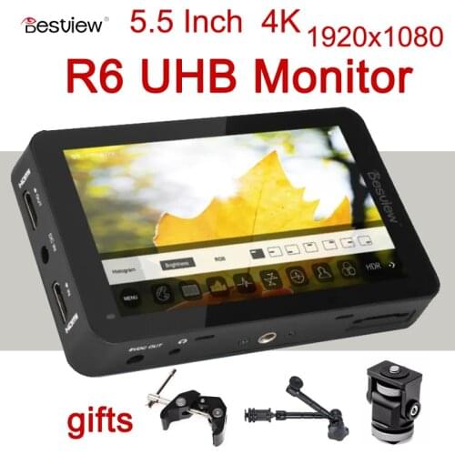 Bestview Desview R6 UHB Monitor 5.5 Inch on Camera Field Monitor 1920x1080 4K HDMI-compatible FHD 3D LUT HDR Touch Screen