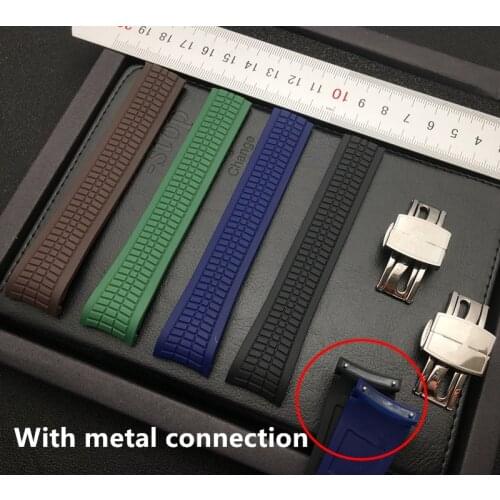 21mm Nature silicone Rubber Watchband For Patek strap for Aquanaut Philippe belt 5164a 5167a-001 Watch band metal pin connection