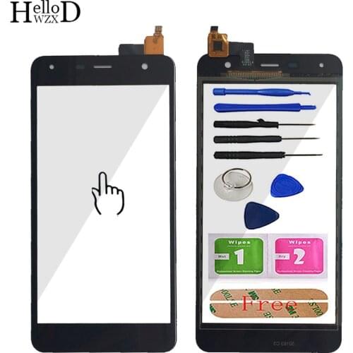 5.0'' Mobile Phone Touch Glass For Fly fs517 cirrus 11 FS 517 Touch Screen Glass Digitizer Panel Lens Sensor Tools Free Adhesive