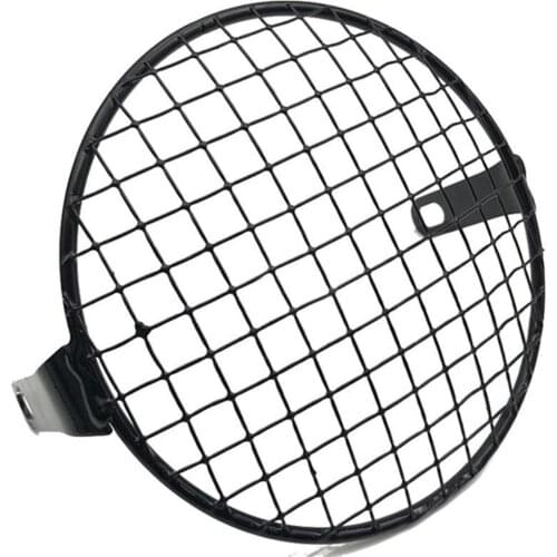 Universal Lampshade Durable Motorcycle Square Grid Metal Headlight Grille Protector Guard Cover Case