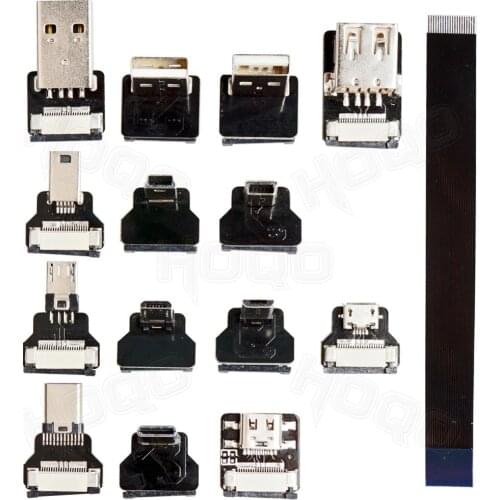 USB-C Type-C Mini/Micro USB Ribbon Cable 90 FPV Slim Thin Flat Soft flexible FPC charge FPV Brushless Handheld Gimbal monitor