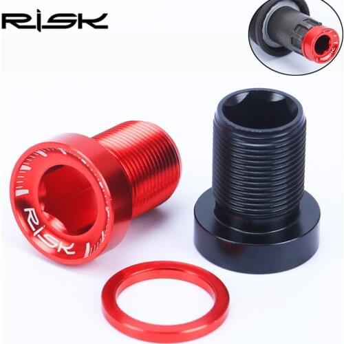 Risk Road Bike Splined Bottom Bracket Bolts M15*19mm With Gasket Aluminum Alloy MTB Bicycle Waterproof Dustproof Bracket Screws