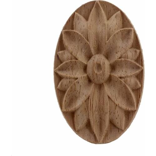 VZLX Wood Applique Decal Floral Onlay Vintage Lique For Wall Doors Cabinet Furniture Home Decor Decoration Accessories Maison