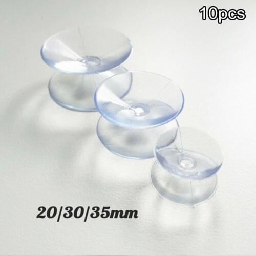 10pcs Strong Vacuum Double-sided Suction Cup PVC Seamless Hook Transparent Glass Gasket Non-slip And Breathable In Stock
