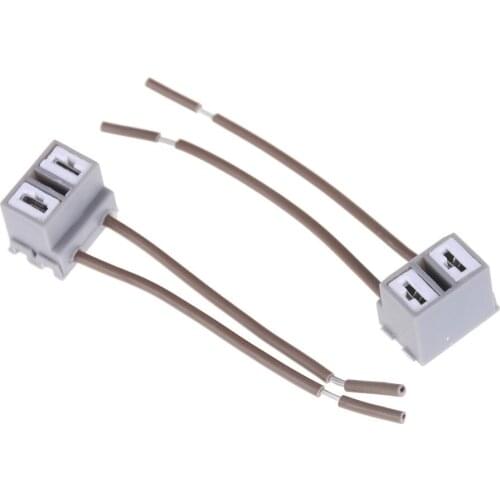 2pcs socket Adapter Wiring Harness Sockets Car Auto Wire Connector Cable Plug For h7 HID LED Headlight Fog Lights Lamp Bulb